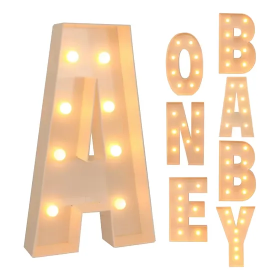 Letras Luces Led Luminosas Con Focos Numeros Con Luz