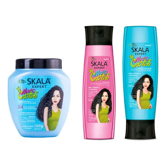 Pack Shampoo Acondicionador Skala + Máscara Mais Cachos 1kg