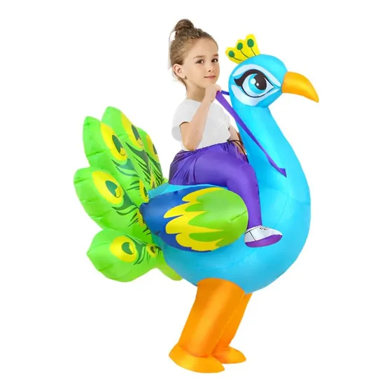 Kooy Disfraz Inflable De Pavo Real Para Niños, Disfraz De De