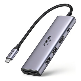 Hub Usb C 3.0 Ugreen Adaptador 6 Em 1 Porta Carregamento Pd Hub Usb C 3.0 Ugreen Adaptador 6 Em 1 Porta Carregamento Pd