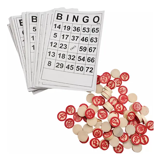 Bingo Juego De Mesa Familiar 40 Cartones + 75 Fichas Madera