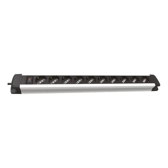 Zapatilla Alargador Profesional 10 Tomas Schuko Cable 2mts Color Negro