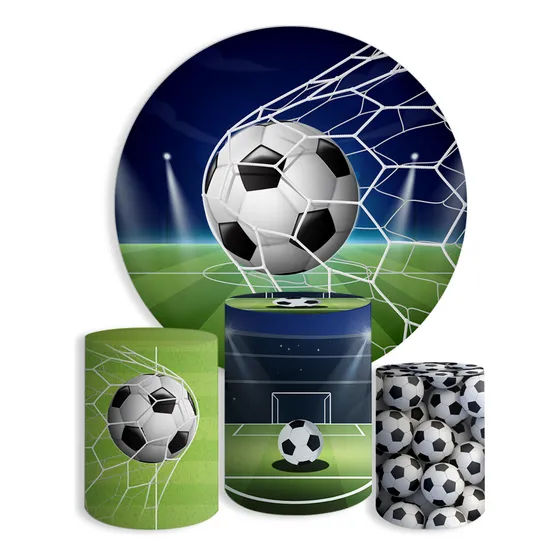 Kit Capas Para Painel + Trio Cilindros Tema Futebol Gol