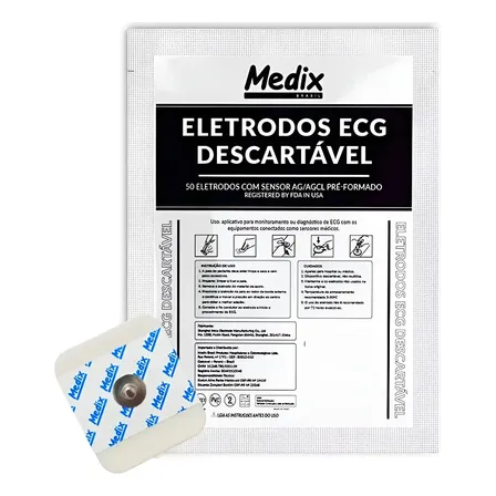 Eletrodo Desc  Ecg Adulto P/ Monit Cardíaca C/1000 Und Medix 127/220v