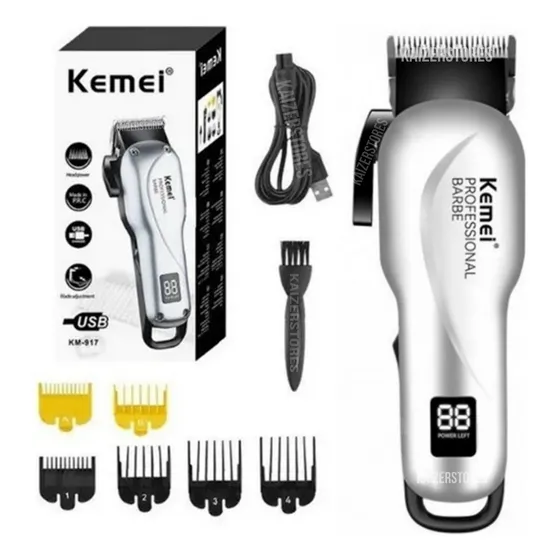 Maquina De Afeitar Kemei Km-917 Inalambrica Profesional