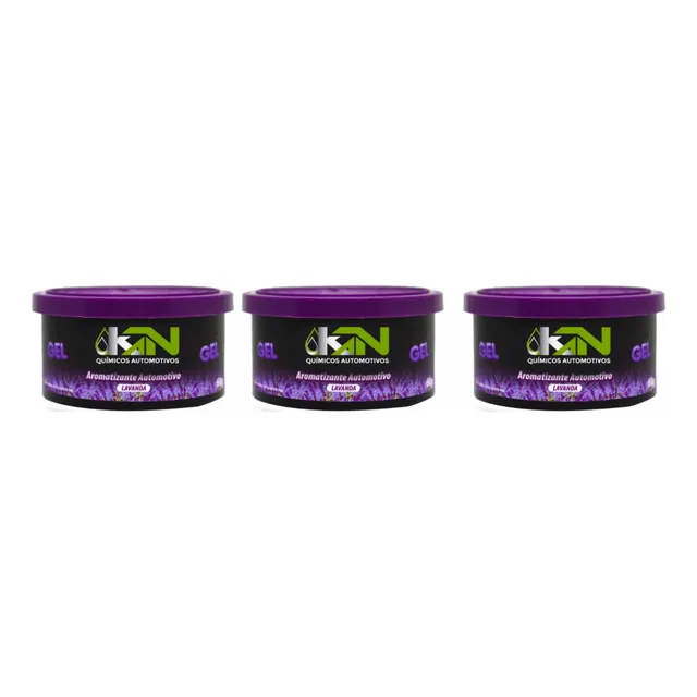 Kit 3 Cheirinho Odorizador Aromatizante Automotivo Pote Gel