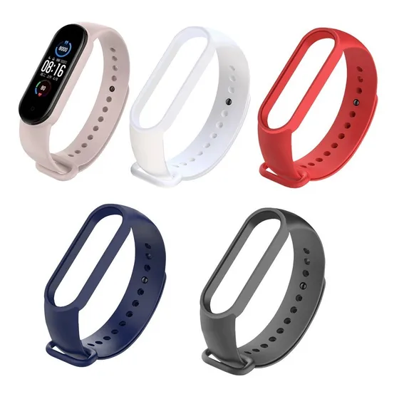 Kit 5 Pulseira Miband 5 Original Premium Diversas Cores M5