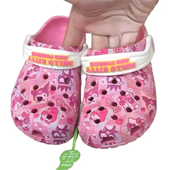 Sandália Crocs Infantil Hello Kitty Rosa