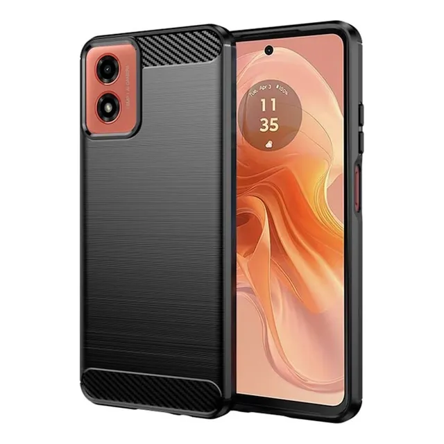Case Funda Forro Protector Estuche Carcasa - Tpu Negro Fibra Carbono