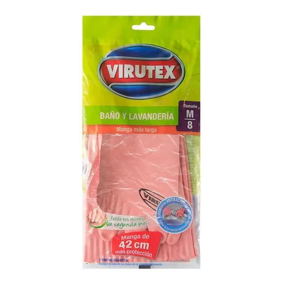 Guantes Baño Y Lavandería Talla M Manga Alargada Virutex