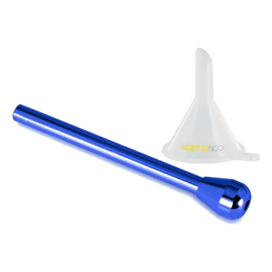 Tubo Paja Metal Largo Reutilizable Mini Embudo Para Acampar