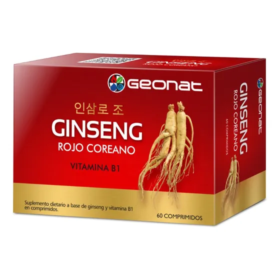Geonat Ginseng Rojo Coreano Y Vit B1 60 Compr - Local