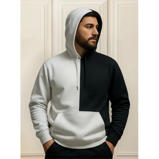 Buzo Canguro Oversize De Felpa Con Diseño Unisex
