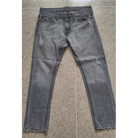 Jean American Eagle Original De Caballero Gris