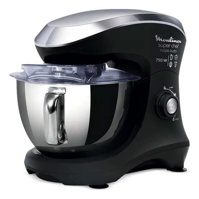 Batidora Planetaria Moulinex Super Chef 750w. 15 Vel. Color Negro