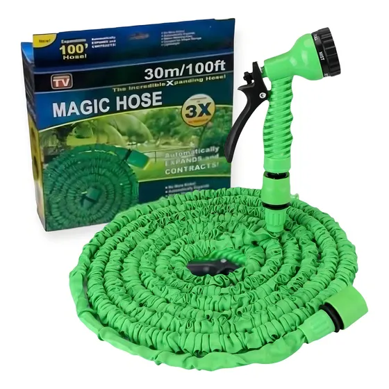 Magic Hose Manguera Retráctil Expandible 30 Mts Riego Color Verde
