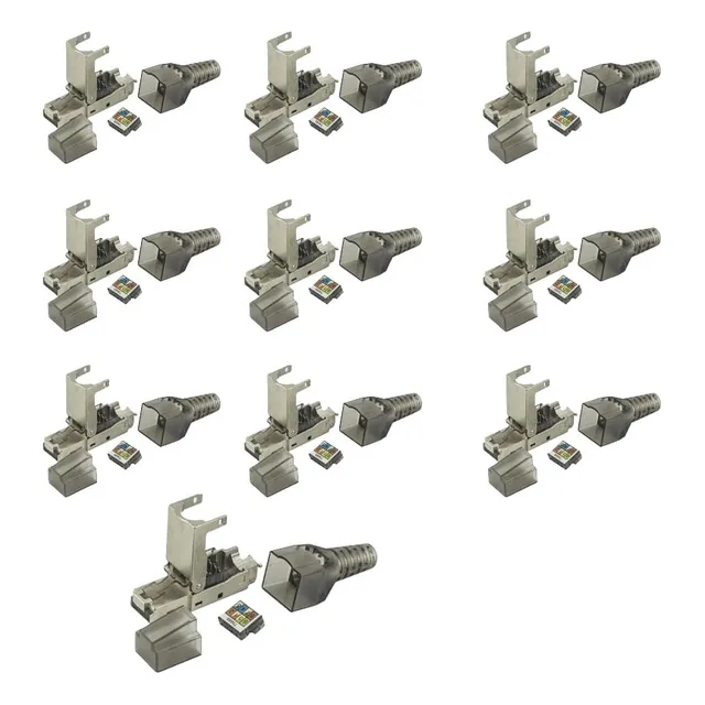 Linkedpro, Plug Rj-45 Cat6a Blindado 10 Piezas, Lpkj6a17s