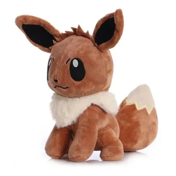 Pelúcia Eevee Pokemon 20cm Antialérgico Cor Marrom