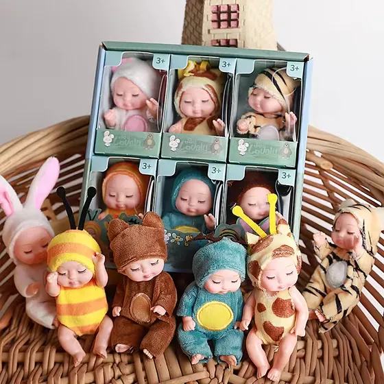Boneca Mini Boneca Bebe Reborn Realismo Em Miniatura