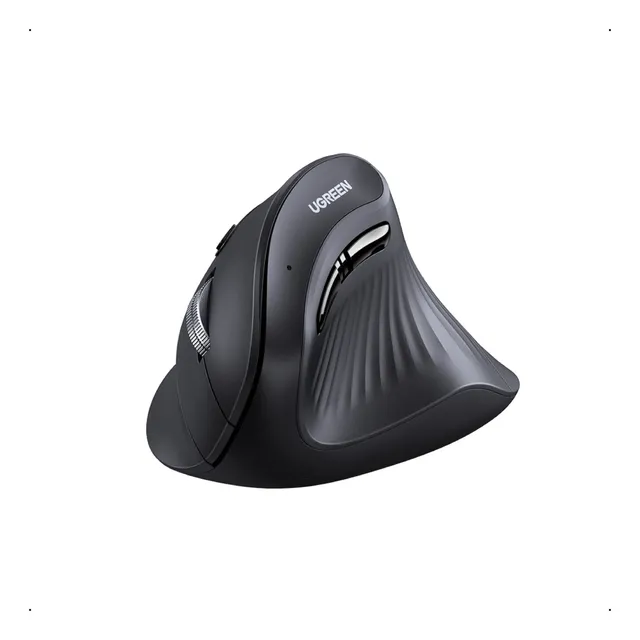 Mouse Vertical Inalambrico 4000dpi 6 Botones Ergonomico Conf Color Negro