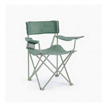 Cadeira Dobrável De Camping Basic Quechua Cor Verde Cadeira Dobrável De Camping Basic Quechua Cor Verde