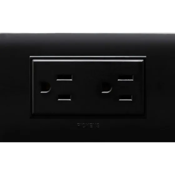 Tomacorriente Doble Negro Ng-118k-06 Pickens
