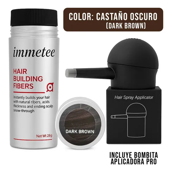 Frasco Immetee Fibra Capilar 28gr + Pico Aplicador Combo !!!