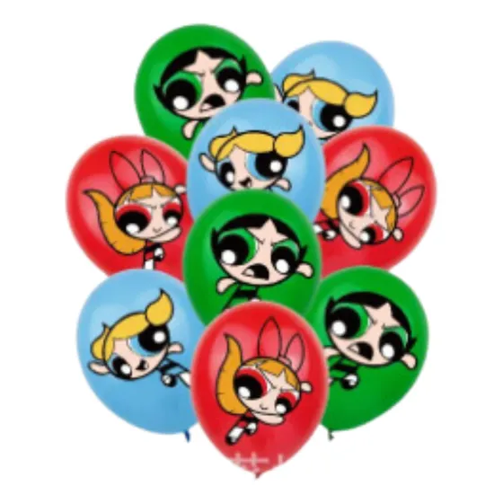 Set De 12 Globos Latex Para Fiesta Diferentes Diseños 