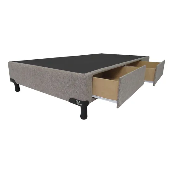 Base Sommier 2 Plazas Con Cajones 140x190 Tela Chenille