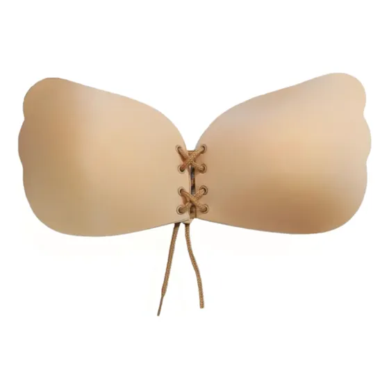Brasier Sostén Invisible Push Up Con Adhesivo Y Cordón