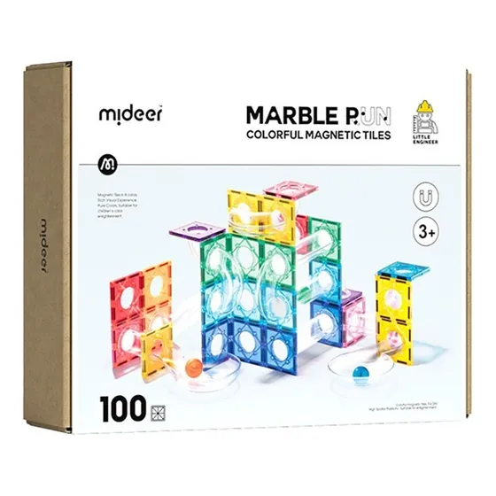Mideer Marble Run Toboganes Magnéticos 100 Pzas Tipo Imanix