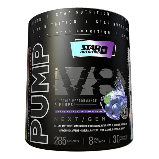 Pre Entreno Pump V8 Next Gen Star Nutrition X 285 G