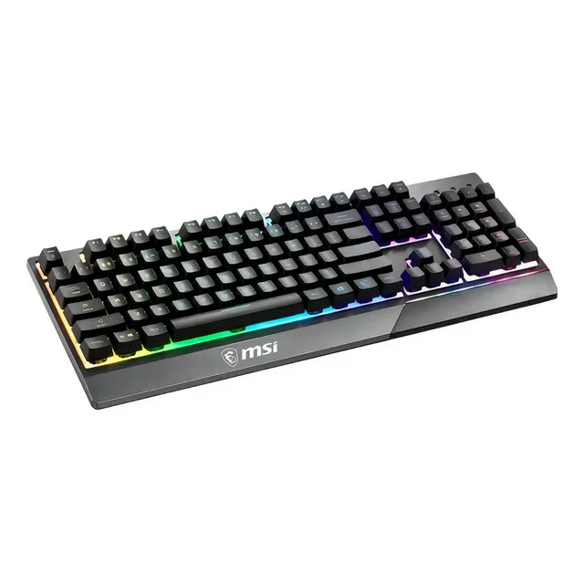 Teclado Gamer Pc Msi Vigor Gk30 Rgb Rainbow Gaming Us Color Del Teclado Negro