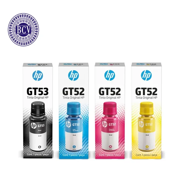 Kit Tinta Hp Original Gt52 Gt53