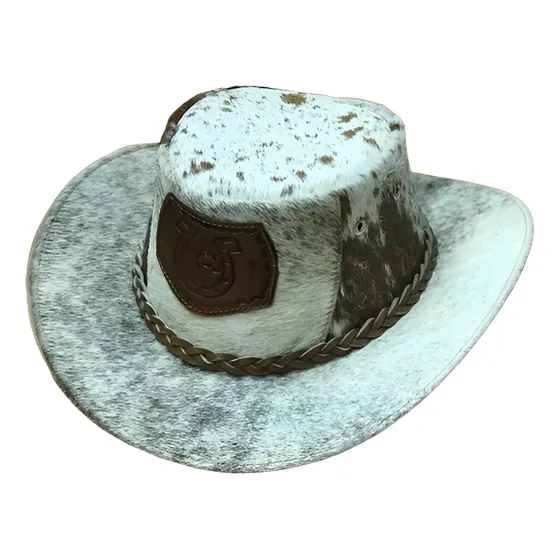 Sombrero Importado Estilo Vaquero Cuero En Piel Adorno