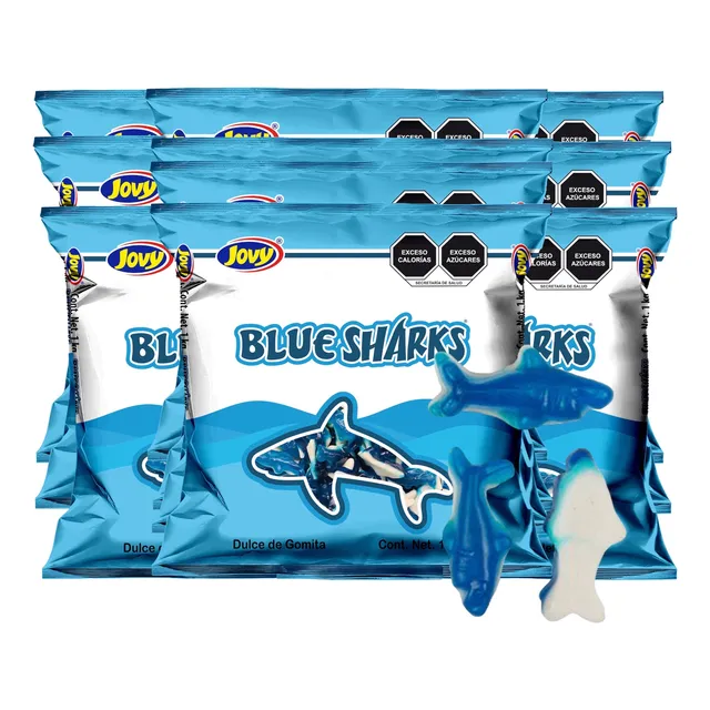 Gomitas Tiburones Mora Azul 16 Kg Jovy