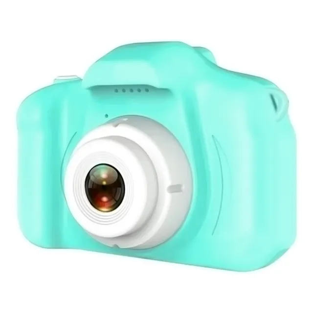 Mini Cámara Digital De Fotos Recargable Con Juegos Infantil Color Verde Claro