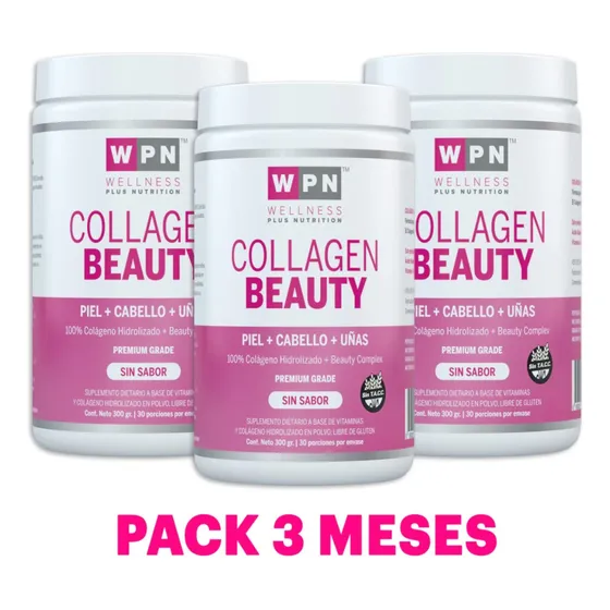 Wpn Colágeno Hidrolizado + Beauty Complex 300g Pack 3 Meses