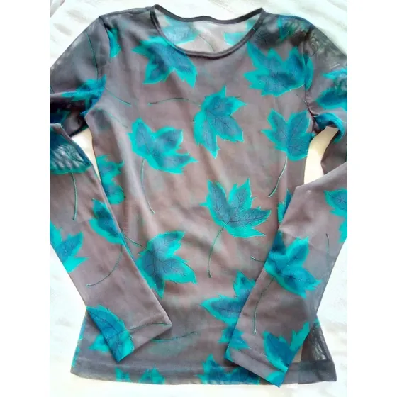 Top De Dama En Transparencia De Flores Talla S Importado Usa
