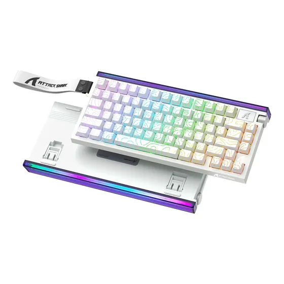 Teclado Attack Shark R85 He Gaming Neon Rgb 8 Khz 75% Magnet