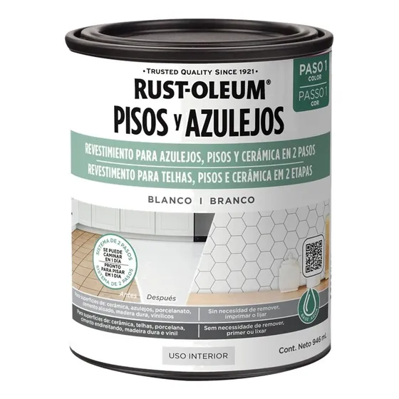 Pintura Pisos Azulejos Ceramica  Madera Rust Oleum Varios Blanco Mate