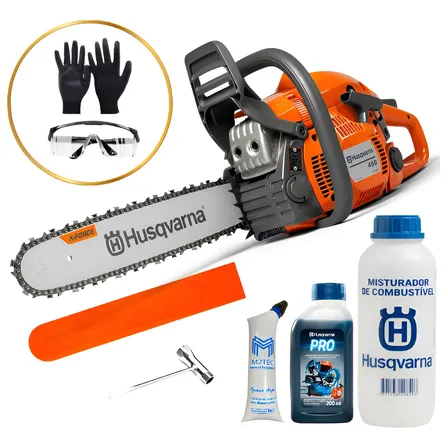 Husqvarna 450ii Motosserra Original + Epis Inclusos Laranja