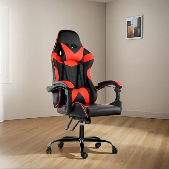 Silla Gamer Lumax Modelo Rom Super Oferta Negro/rojo -gaming