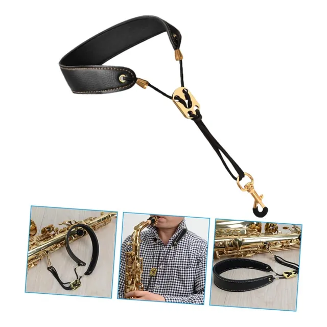 Correa Para Cuello De Saxofón Arnés De Cuero Acolchado Suave