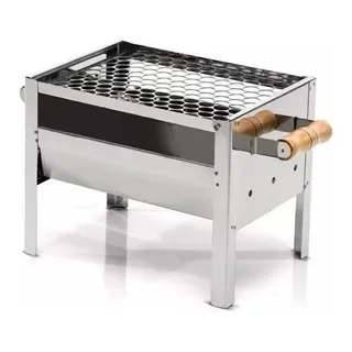 Mini Churrasqueira Pequena Portatil De Inox A CarvĂŁo Mini Churrasqueira Pequena Portatil De Inox A CarvĂŁo