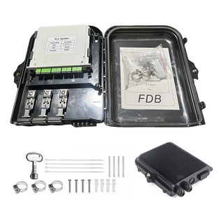 Caja De Distribución Ftth Para 8 Fibras Con Splitter Plc Caja De Distribución Ftth Para 8 Fibras Con Splitter Plc