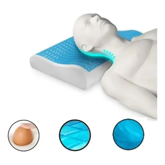 Almohada Cervical Viscoelastica Ergonomica Cuello Gel