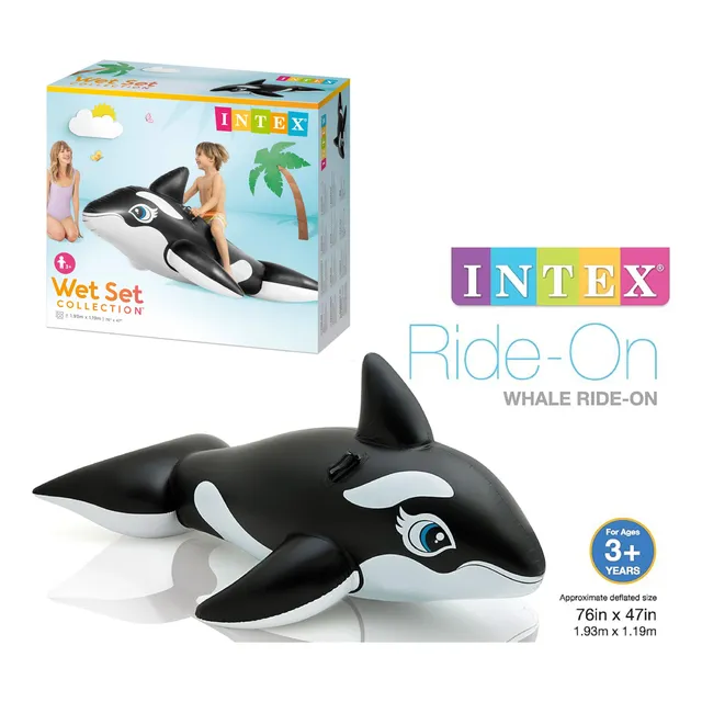 Flotador Orca Inflable Casas 1.93m P Niños +3 Playa Piscina