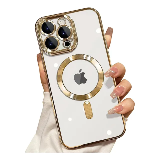 Funda iPhone 14 15 16  Cubre Cámara Magsafe Metalizada