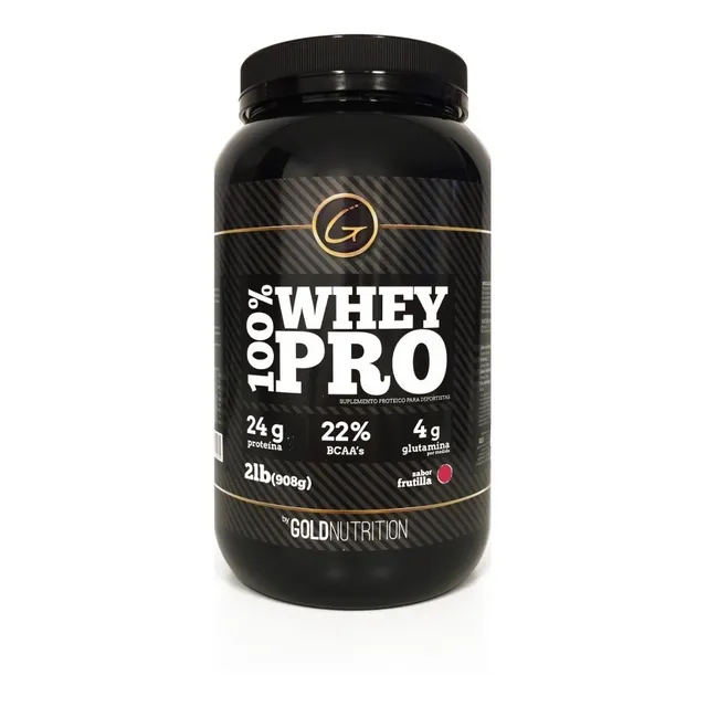 Suplemento en polvo Gold Nutrition Proteínas sabor frutilla x 2lb